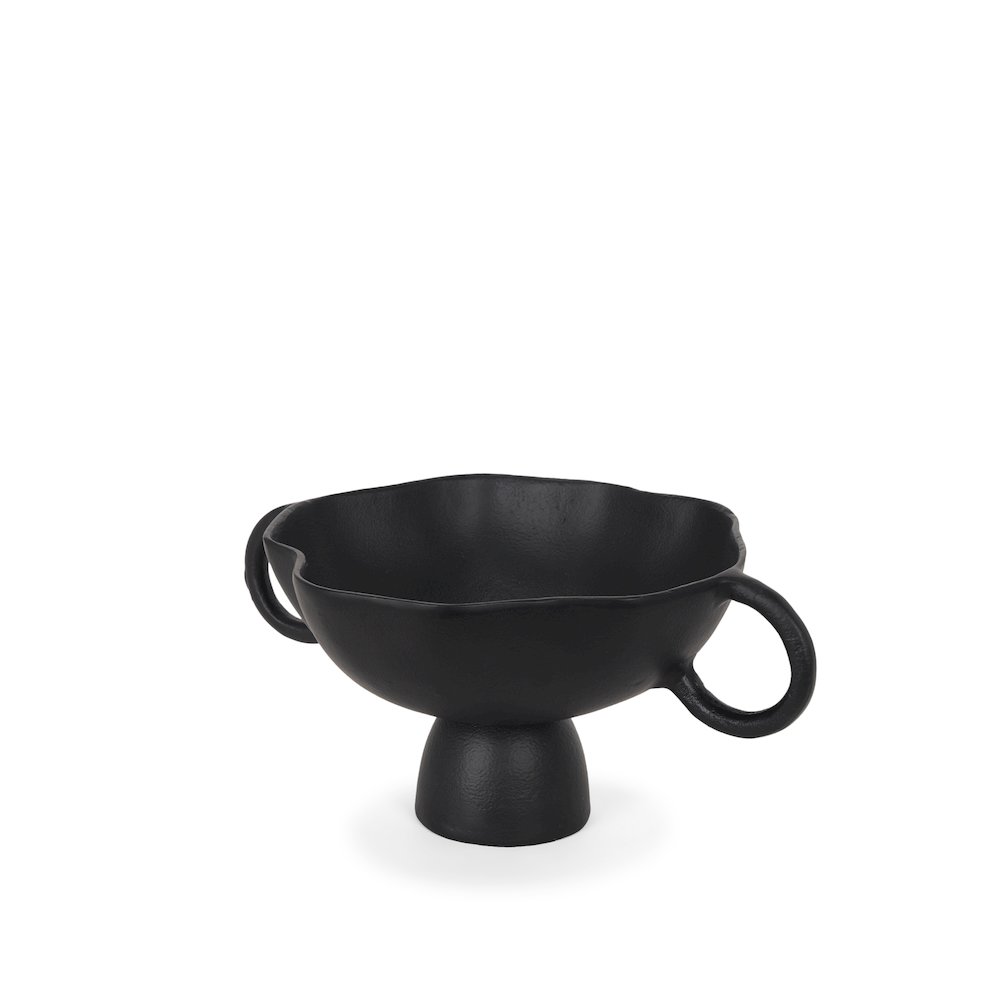 Radka Small Matte Black Metal Decorative Bowl. Picture 1