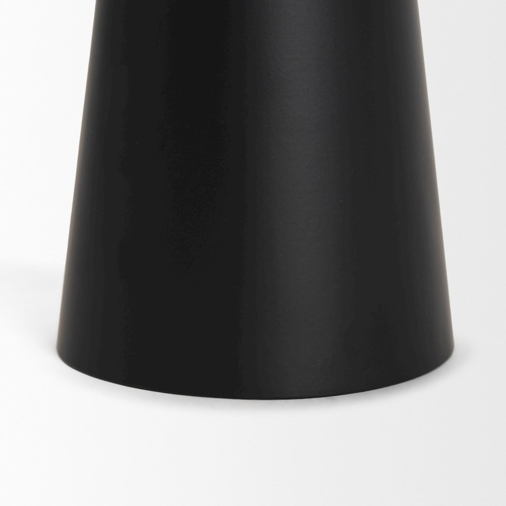 Quadir Tall Matte Black Metal Candle Holder. Picture 4