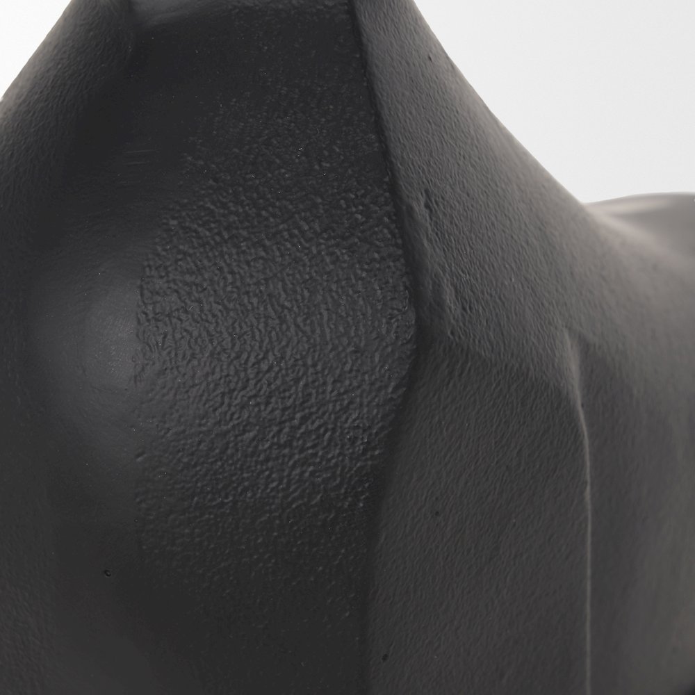 Radu Large Matte Black Metal Bull Decorative Object. Picture 6