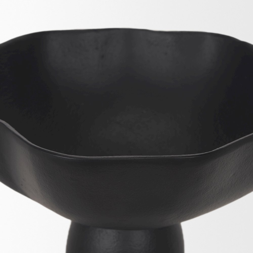 Radka Small Matte Black Metal Decorative Bowl. Picture 5