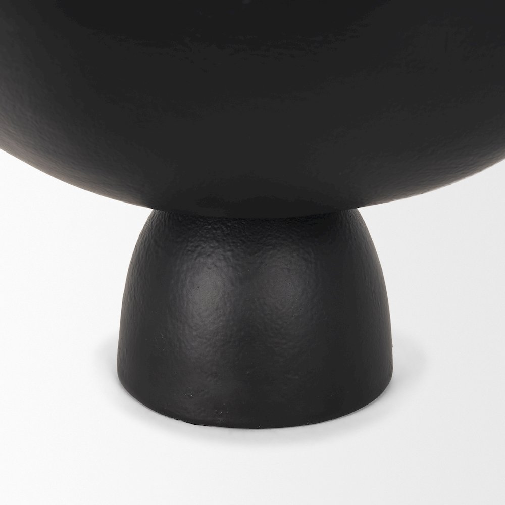Radka Small Matte Black Metal Decorative Bowl. Picture 8