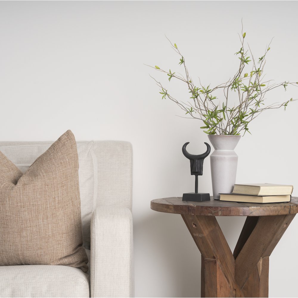 Esme 4.5L x 4.5W x 10.4H Whitewashed Ceramic Vase. Picture 7