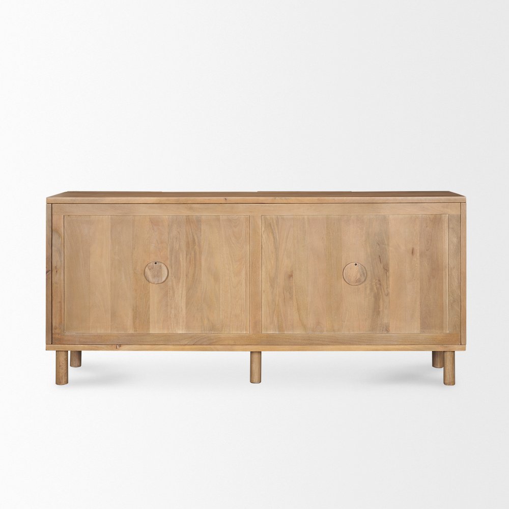 Heera Light Brown Diamond w/ Shelf Motif Sideboard. Picture 3