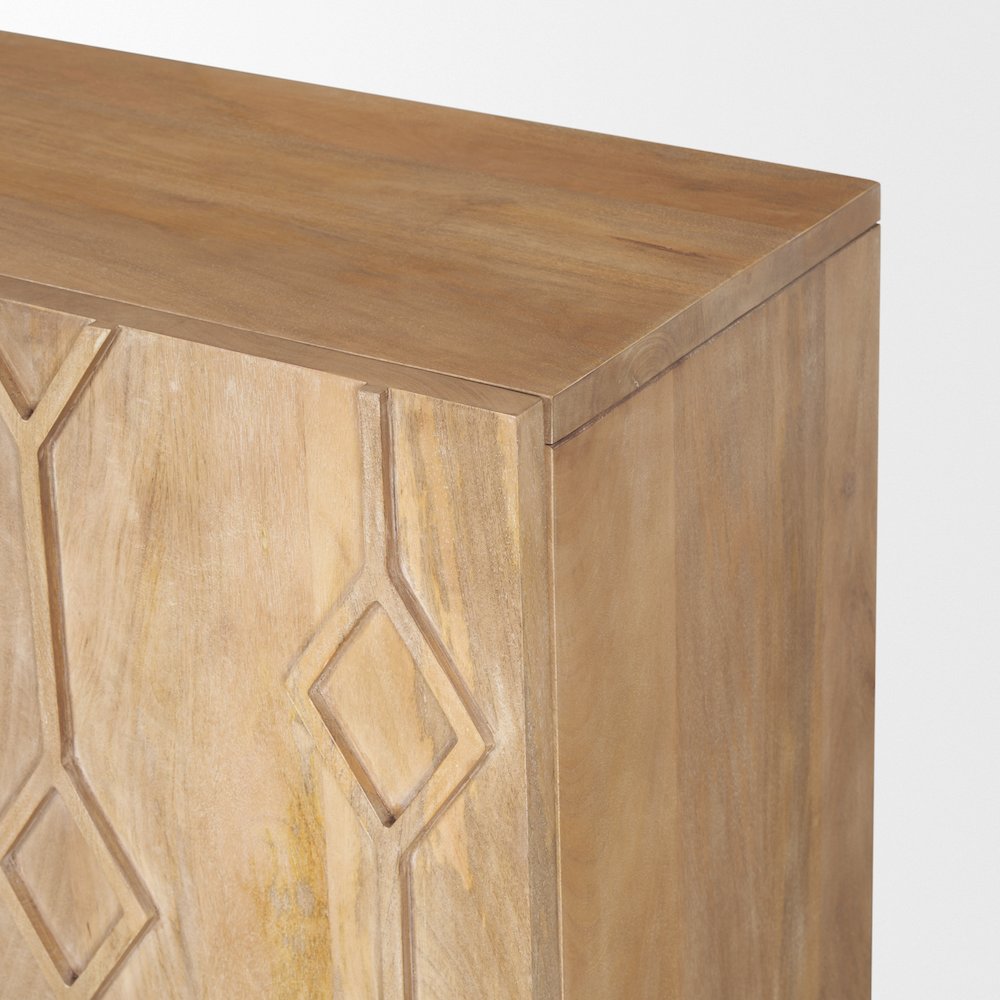 Heera Light Brown Diamond w/ Shelf Motif Sideboard. Picture 6