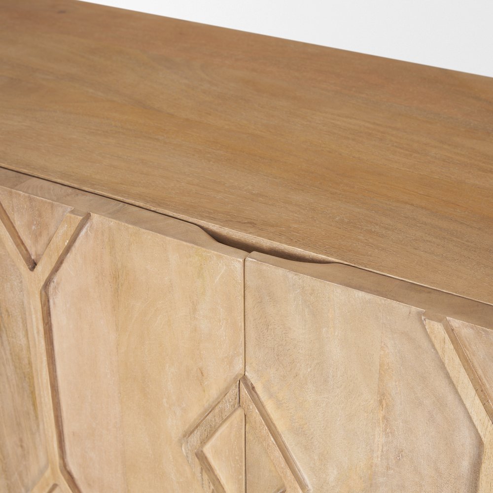 Heera Light Brown Diamond w/ Shelf Motif Sideboard. Picture 7