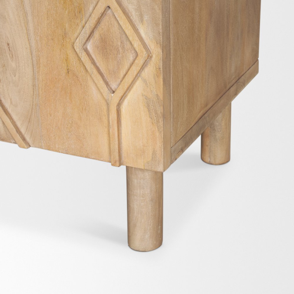 Heera Light Brown Diamond w/ Shelf Motif Sideboard. Picture 10