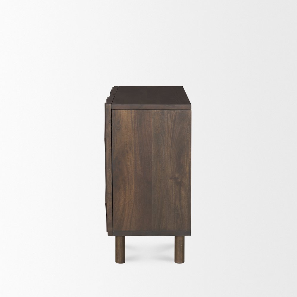 Heera Dark Brown Diamond Motif w/ Shelf Accent Cabinet. Picture 2