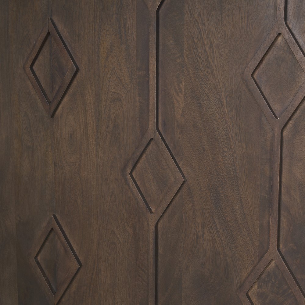 Heera Dark Brown Diamond Motif w/ Shelf Accent Cabinet. Picture 8