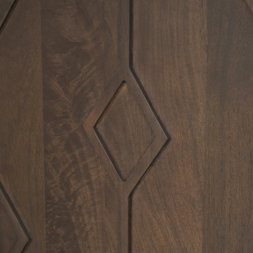 Heera Dark Brown Diamond Motif w/ Shelf Sideboard. Picture 8