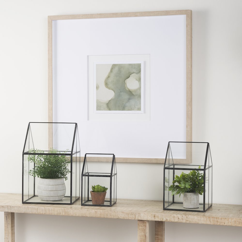 Sikes (Large) 10L x 10W x 16H Hut Terrarium W/Glass Base. Picture 8