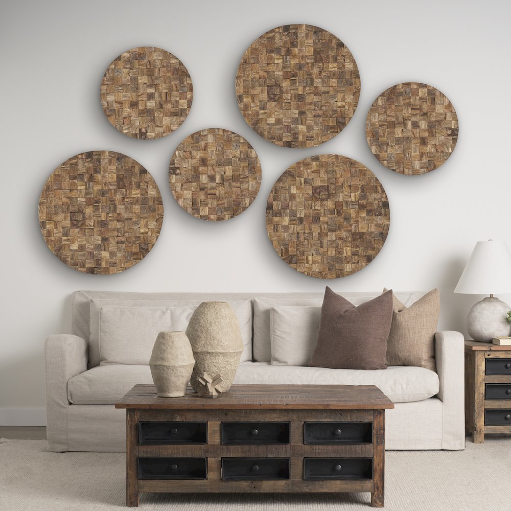 Into the Abyss II Light Brown Wood 24" Wall Art. Picture 5