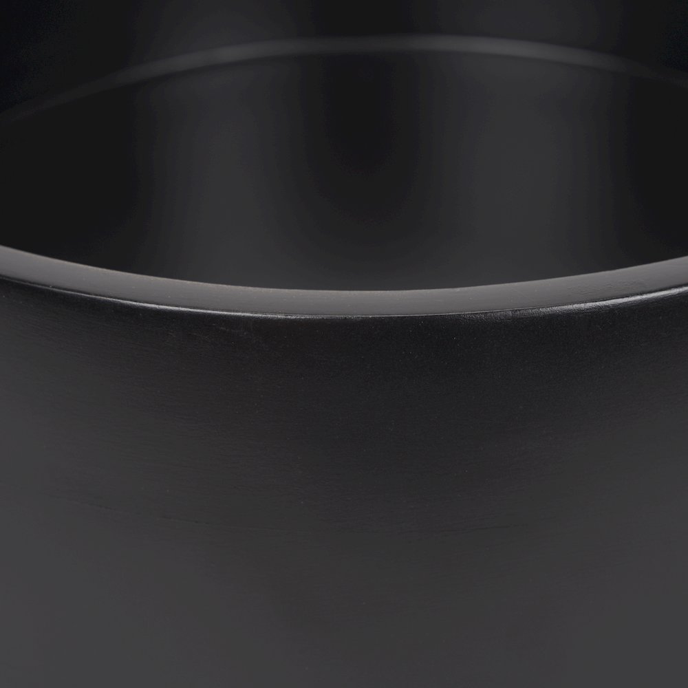 Black Solid Wood Decorative Bowl. Picture 4