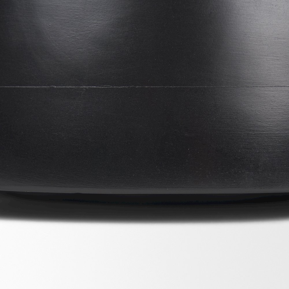 Black Solid Wood Decorative Bowl. Picture 6