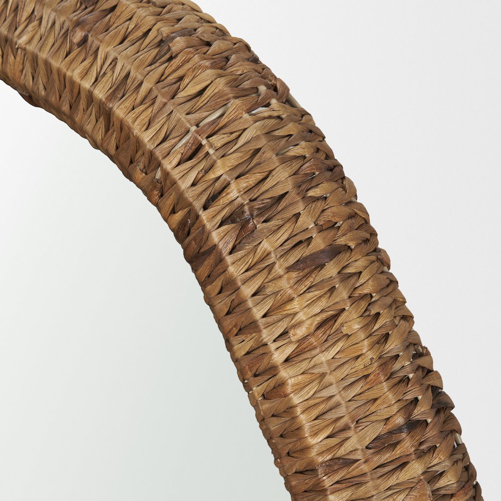 Warrick 36" Woven Water Hyacinth Mirror. Picture 4