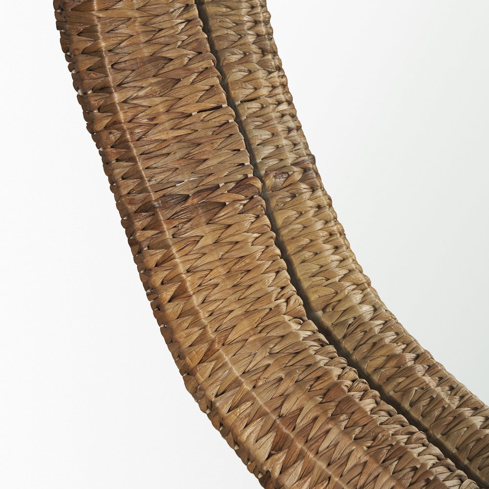 Warrick 36" Woven Water Hyacinth Mirror. Picture 5