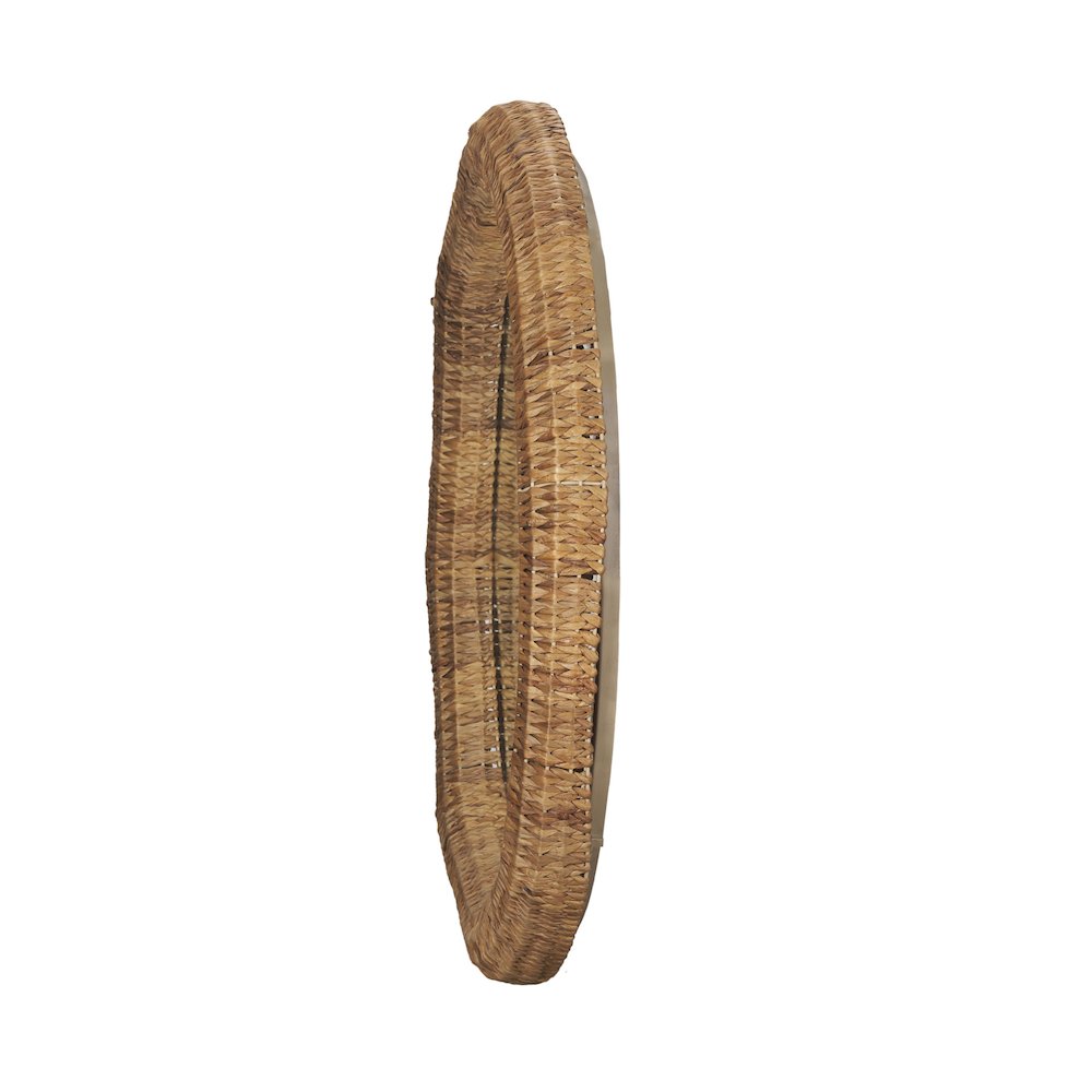 Warrick 42" Woven Water Hyacinth Mirror. Picture 2