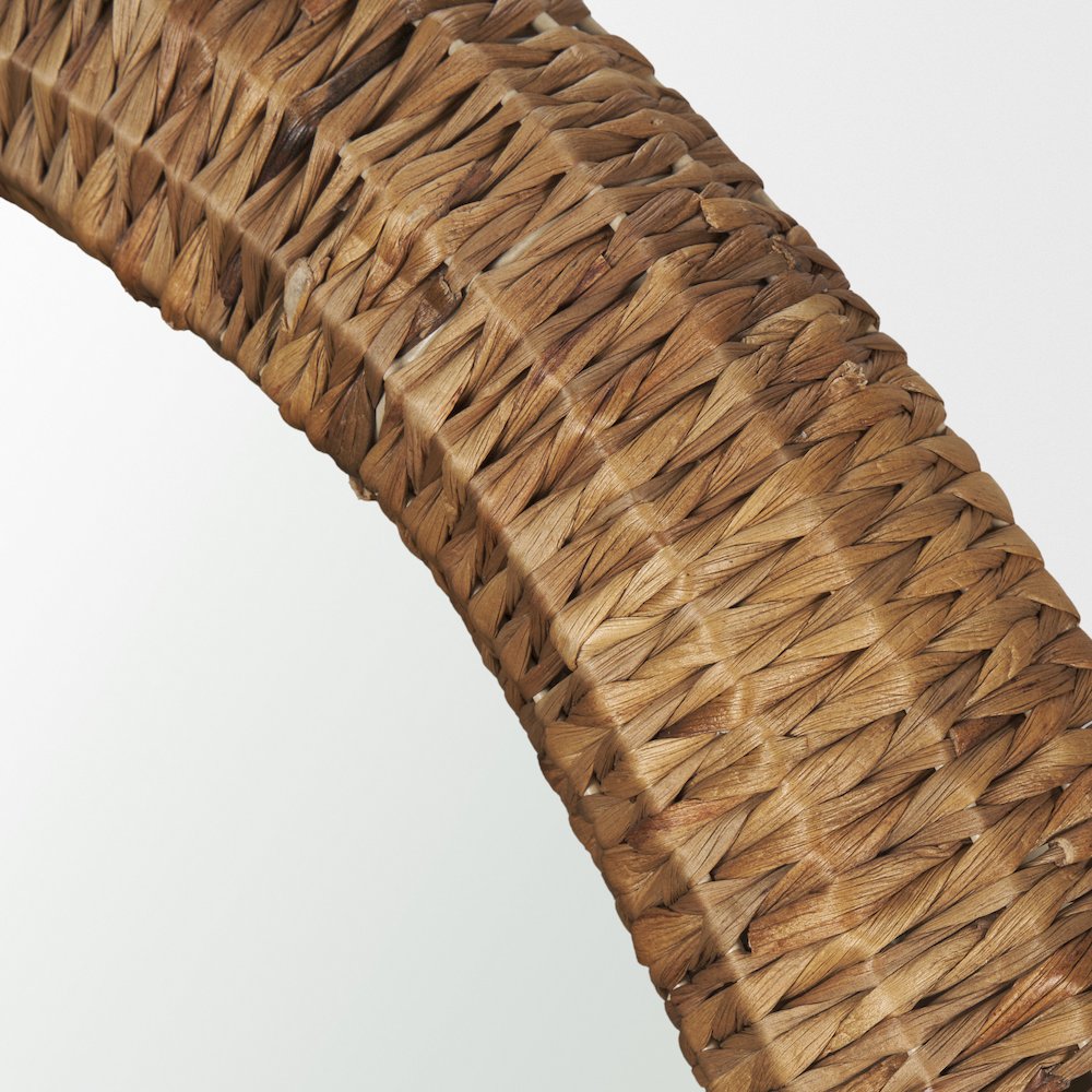 Warrick 42" Woven Water Hyacinth Mirror. Picture 4