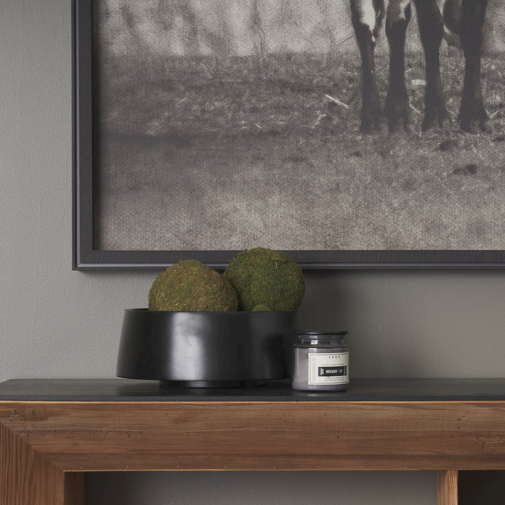 Black Solid Wood Decorative Bowl. Picture 7
