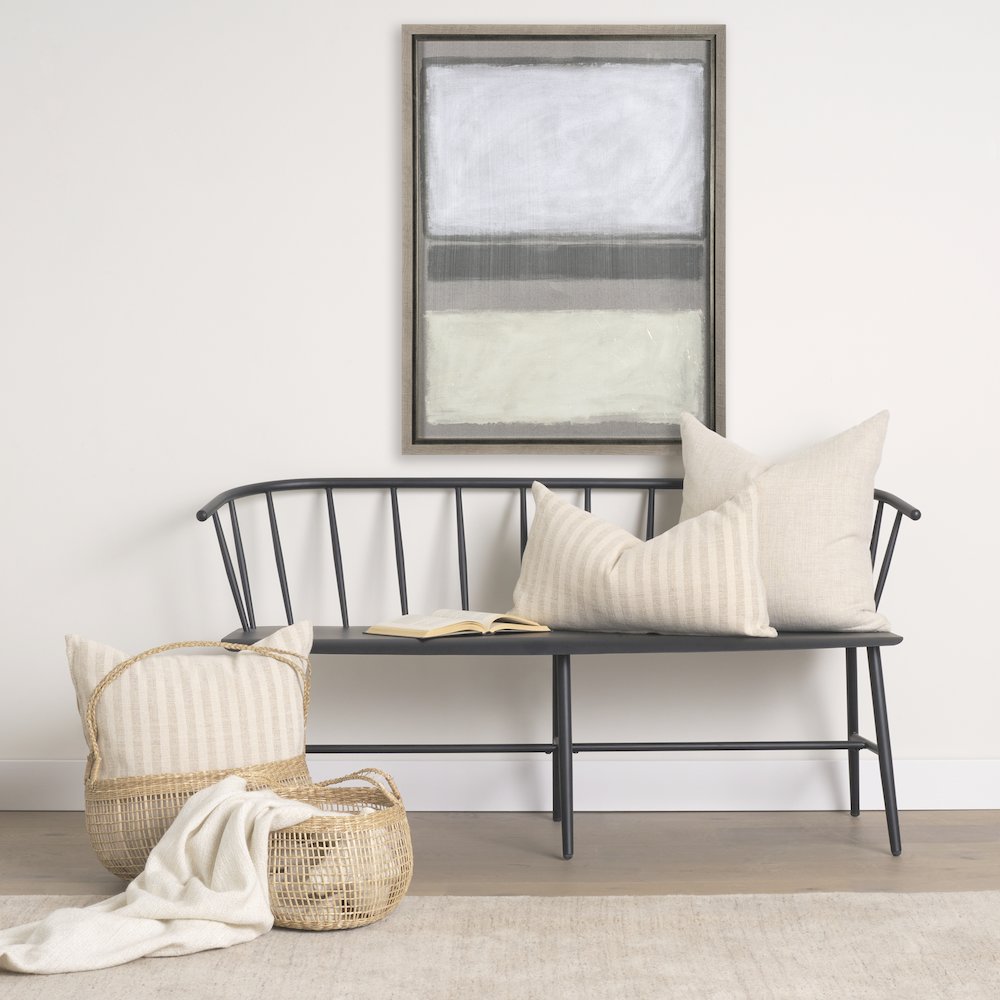 (Set of 2) Light Brown Seagrass Woven Round Basket W/ Long Handle. Picture 7