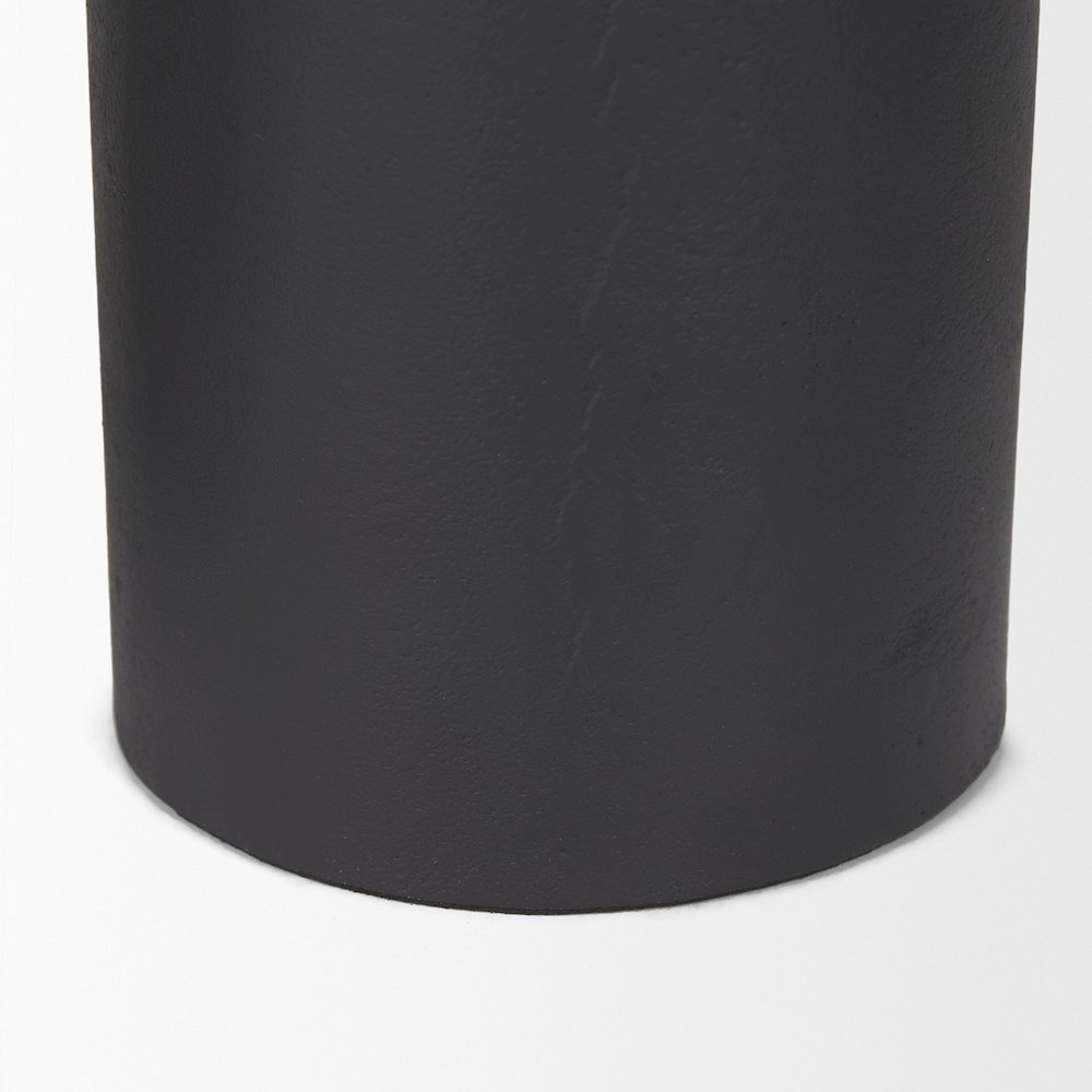 Petria Matte Black Textured Metal Taper Candle Holders. Picture 5