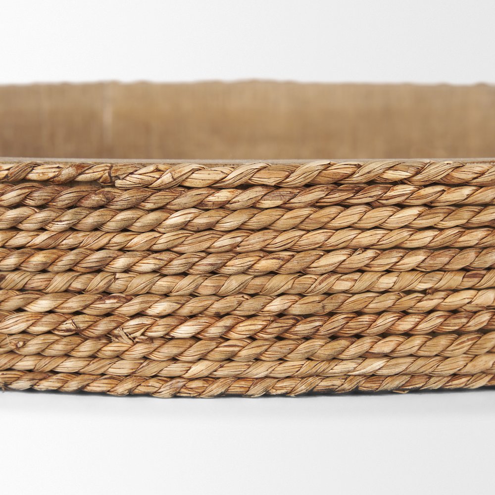 Wheaton Light Brown Wood Natural Jute Serving Trays. Picture 8
