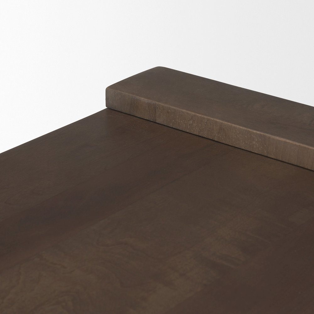 Dark Brown Wooden Rectangular Coffee Table. Picture 4