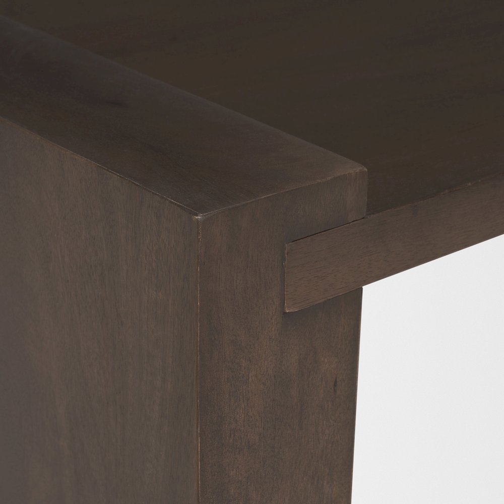 Dark Brown Wooden Rectangular Coffee Table. Picture 5