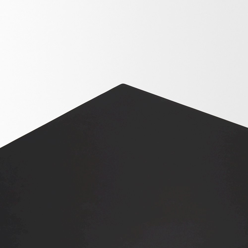 Matte Black Metal Open Shelves Side Table. Picture 4
