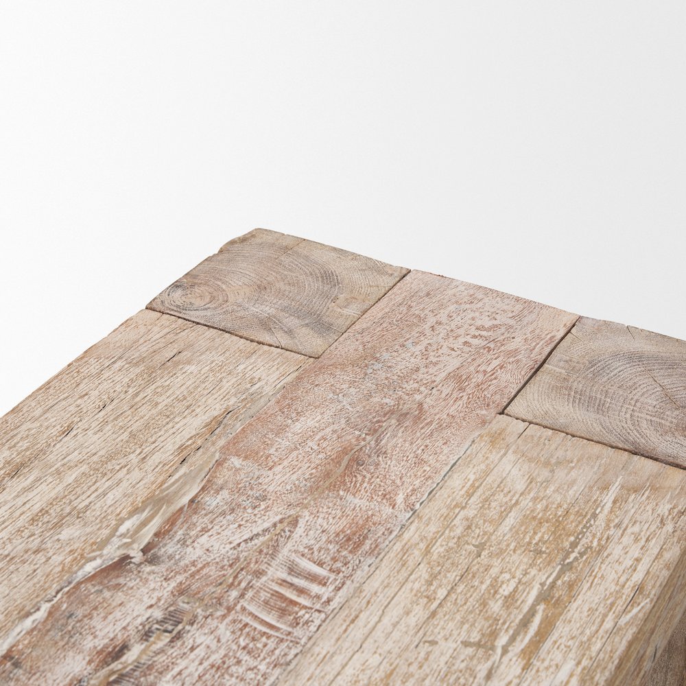 Whitewash Reclaimed Wood Console Table. Picture 4