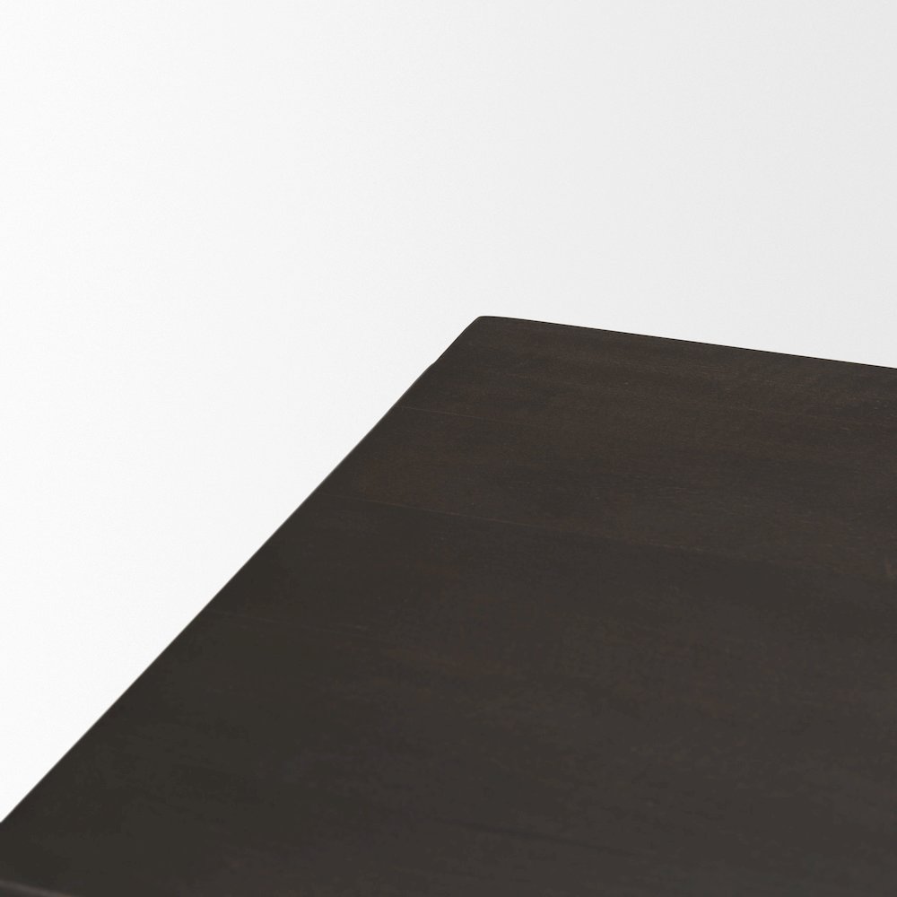 Dark Brown Wood Arched Design Accent Cabinet. Picture 6