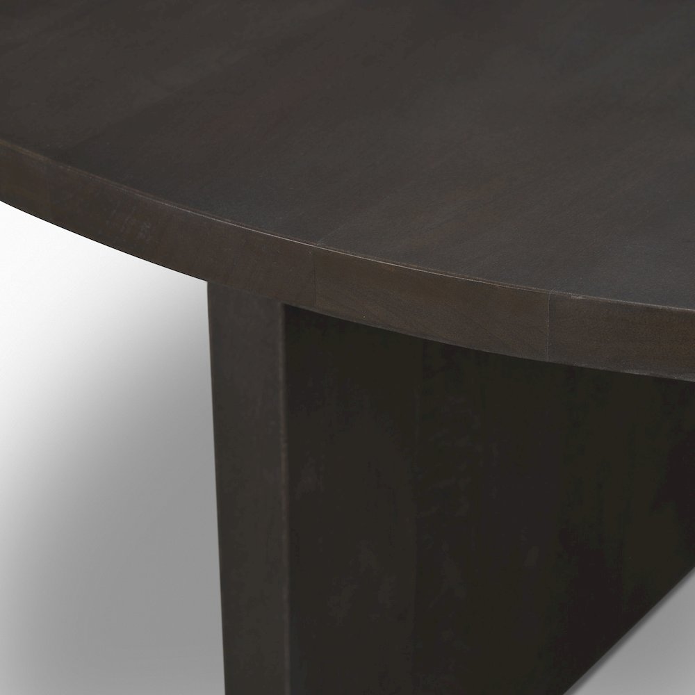 Brown Wood Triangle Legs Coffee Table. Picture 5