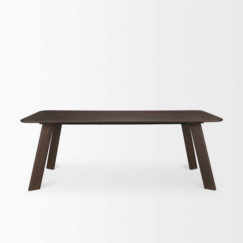 Welborn 84" Dark Brown Wood Rectangular Dining Table. Picture 1