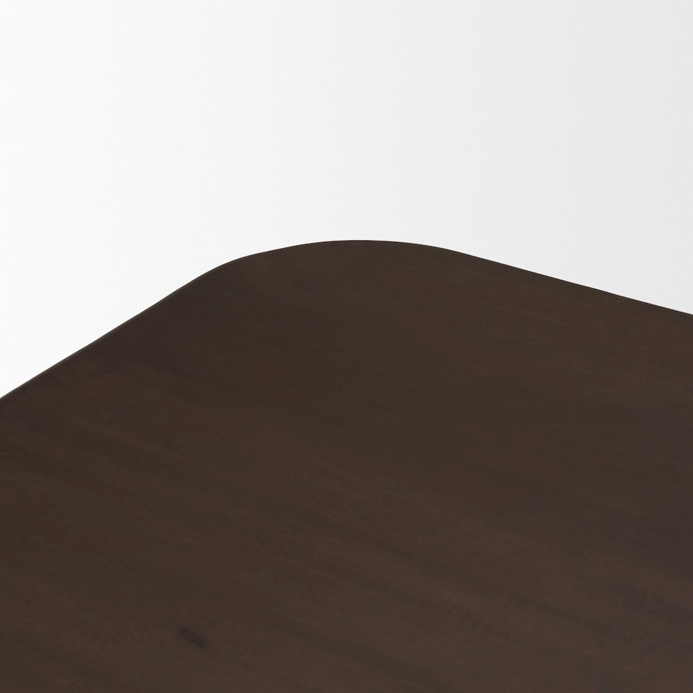 Welborn 84" Dark Brown Wood Rectangular Dining Table. Picture 4
