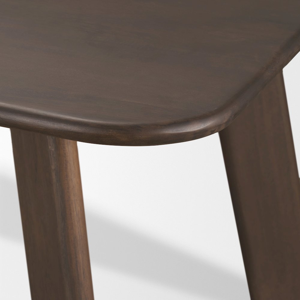 Welborn 84" Dark Brown Wood Rectangular Dining Table. Picture 5