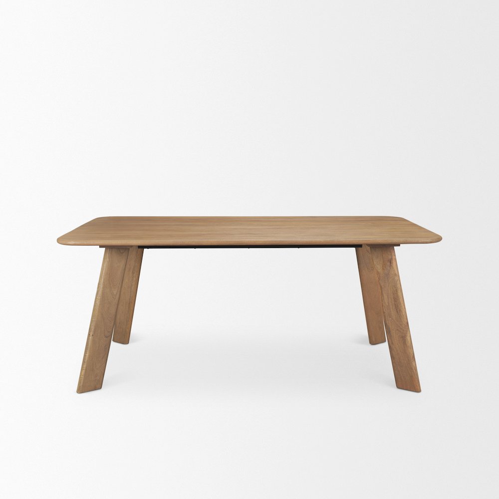 Welborn 72" Light Brown Wood Rectangular Dining Table. Picture 1
