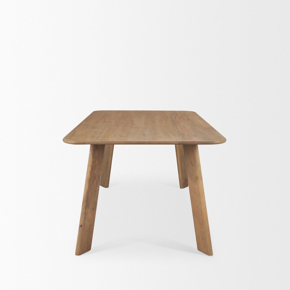 Welborn 72" Light Brown Wood Rectangular Dining Table. Picture 2
