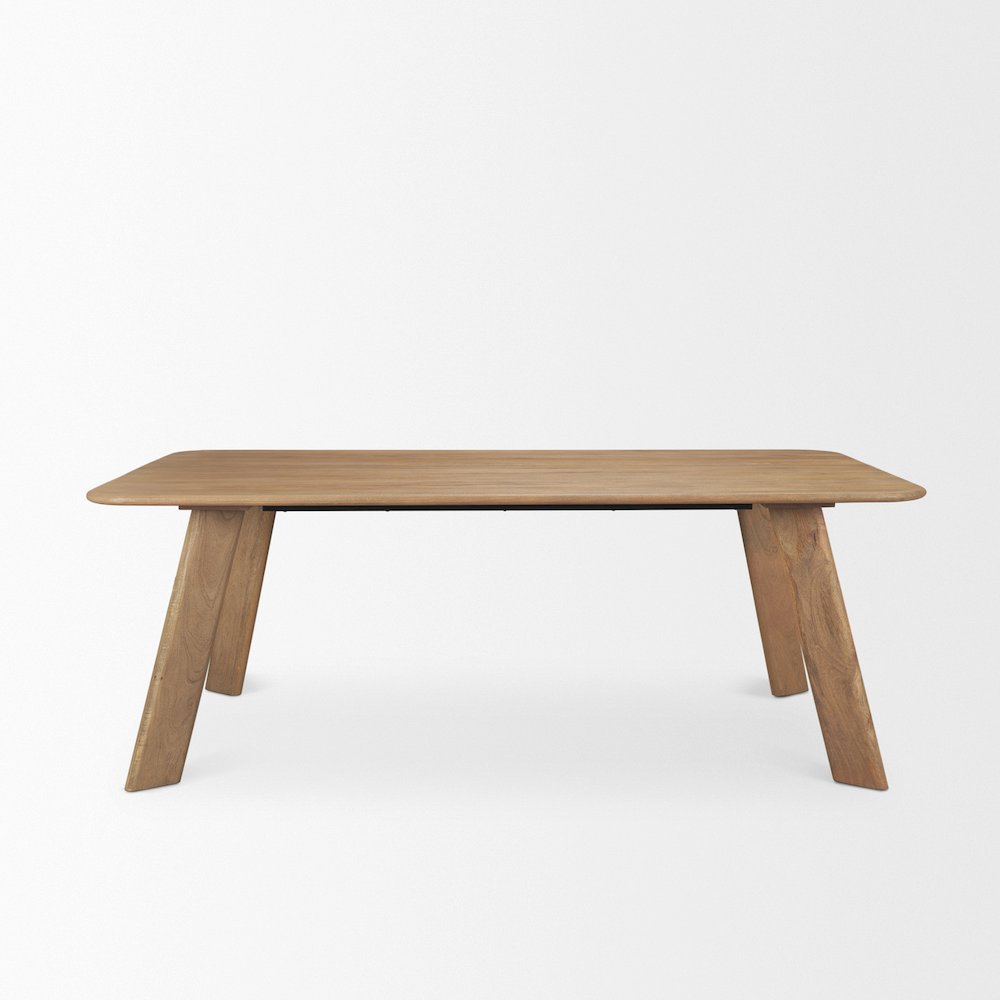 Welborn 84" Light Brown Wood Rectangular Dining Table. Picture 1