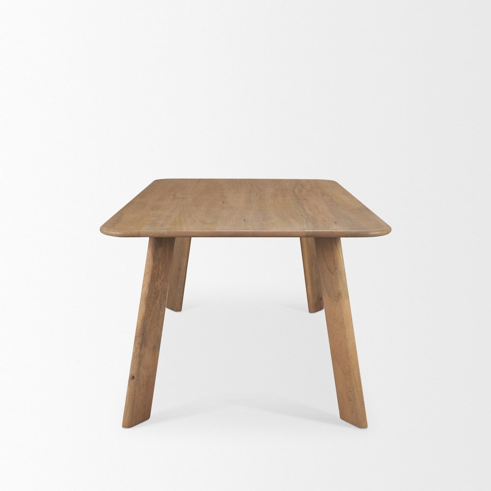 Welborn 84" Light Brown Wood Rectangular Dining Table. Picture 2