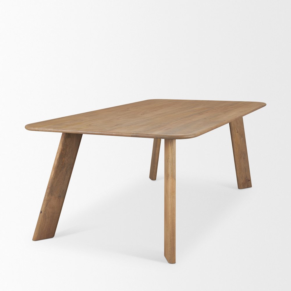 Welborn 84" Light Brown Wood Rectangular Dining Table. Picture 3