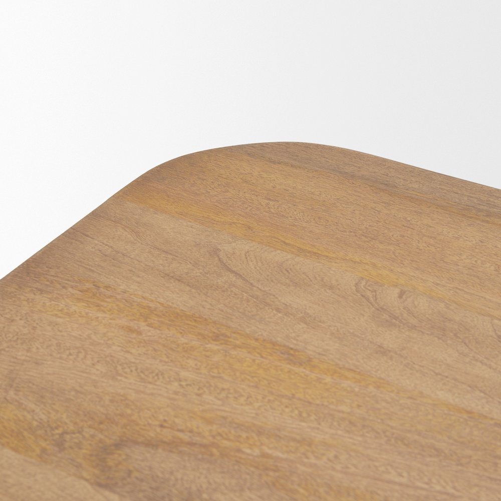 Welborn 84" Light Brown Wood Rectangular Dining Table. Picture 4
