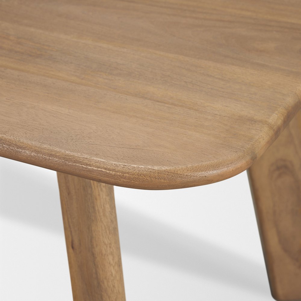 Welborn 84" Light Brown Wood Rectangular Dining Table. Picture 5