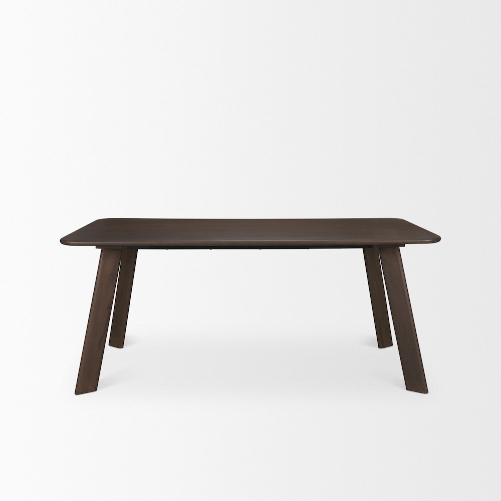 Welborn 72" Dark Brown Wood Rectangular Dining Table. Picture 1