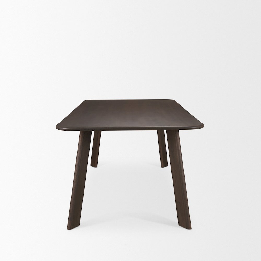 Welborn 72" Dark Brown Wood Rectangular Dining Table. Picture 2