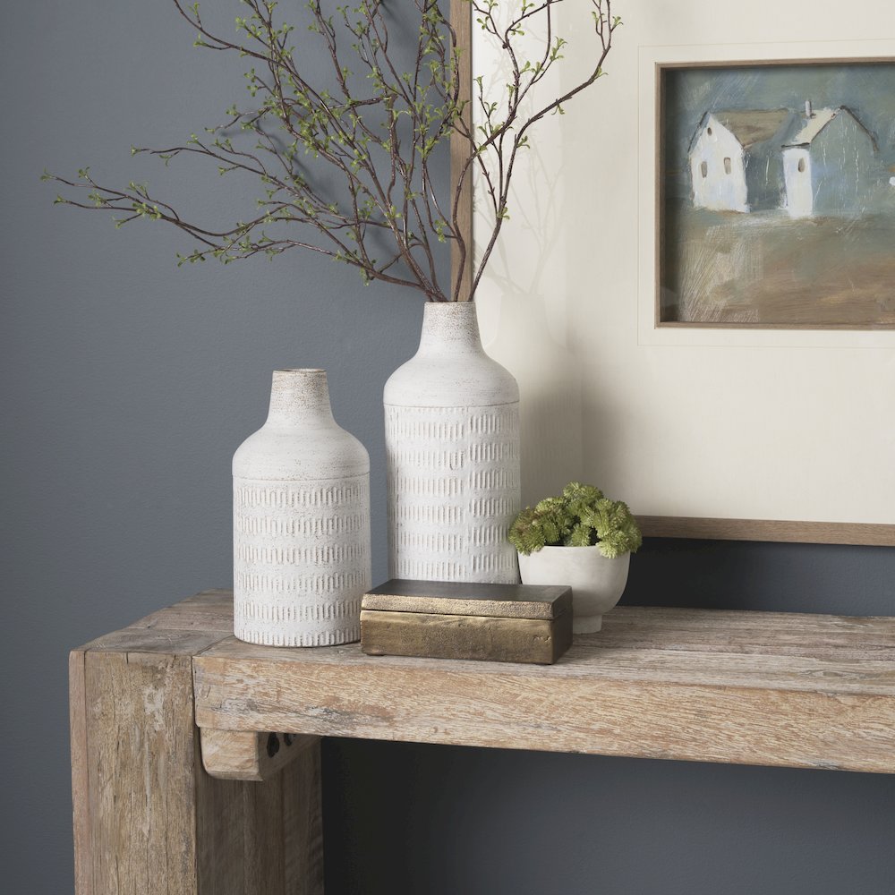 Whitewash Reclaimed Wood Console Table. Picture 9