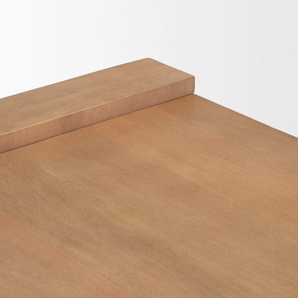 Light Brown Wood Rectangular Coffee Table. Picture 4