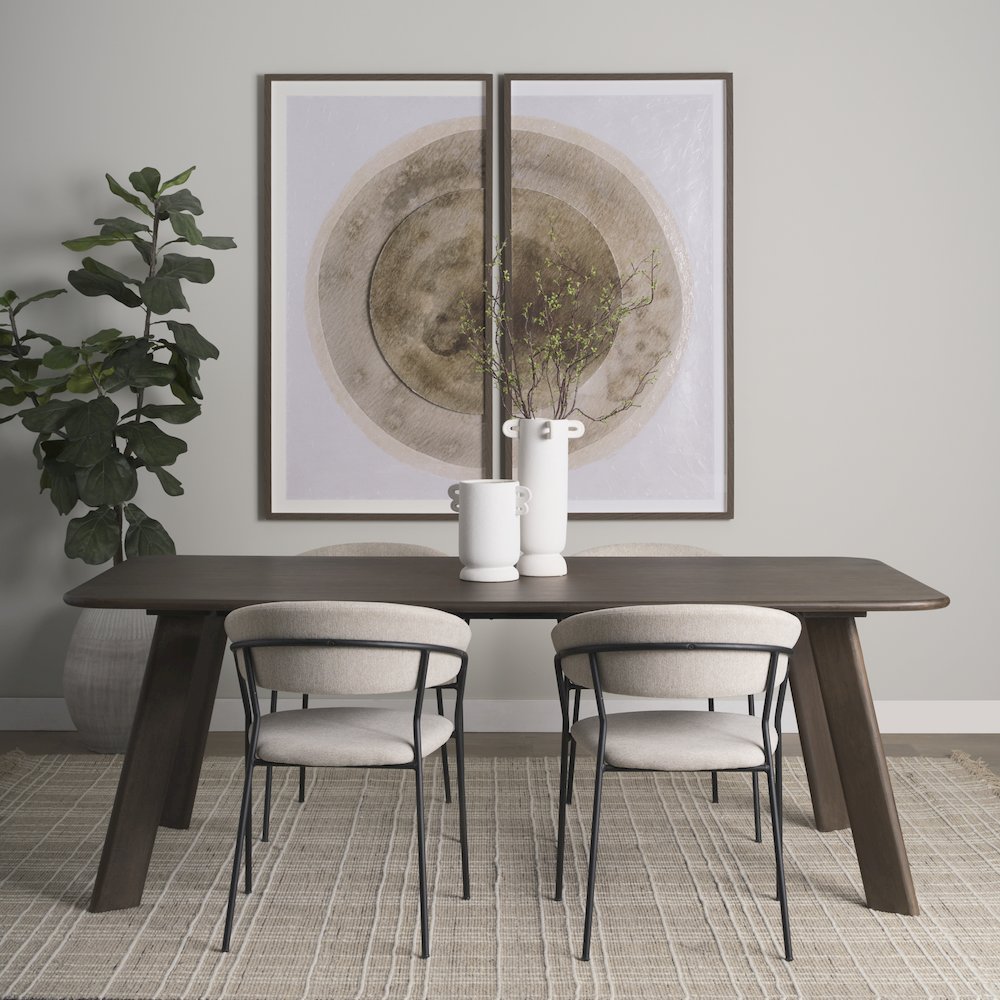 Welborn 72" Dark Brown Wood Rectangular Dining Table. Picture 8