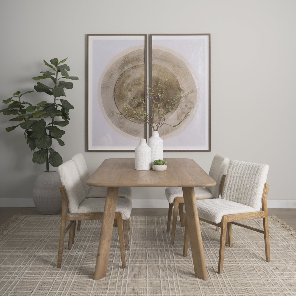 Welborn 84" Light Brown Wood Rectangular Dining Table. Picture 8