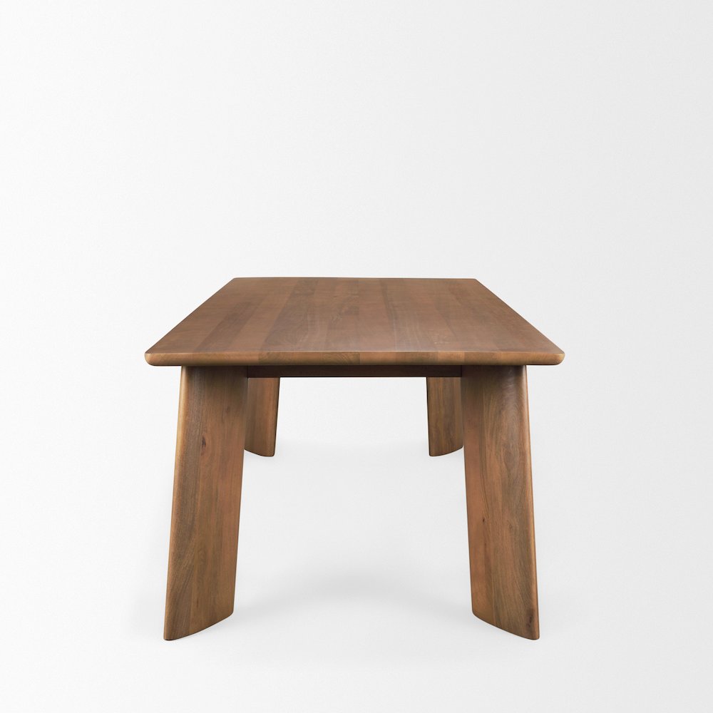 Jonan Brown Solid Mango Wood Rectangular Dining Table. Picture 2
