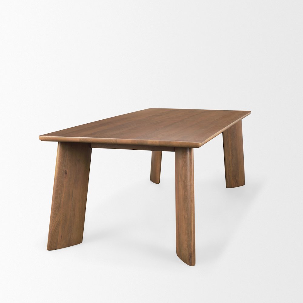 Jonan Brown Solid Mango Wood Rectangular Dining Table. Picture 3