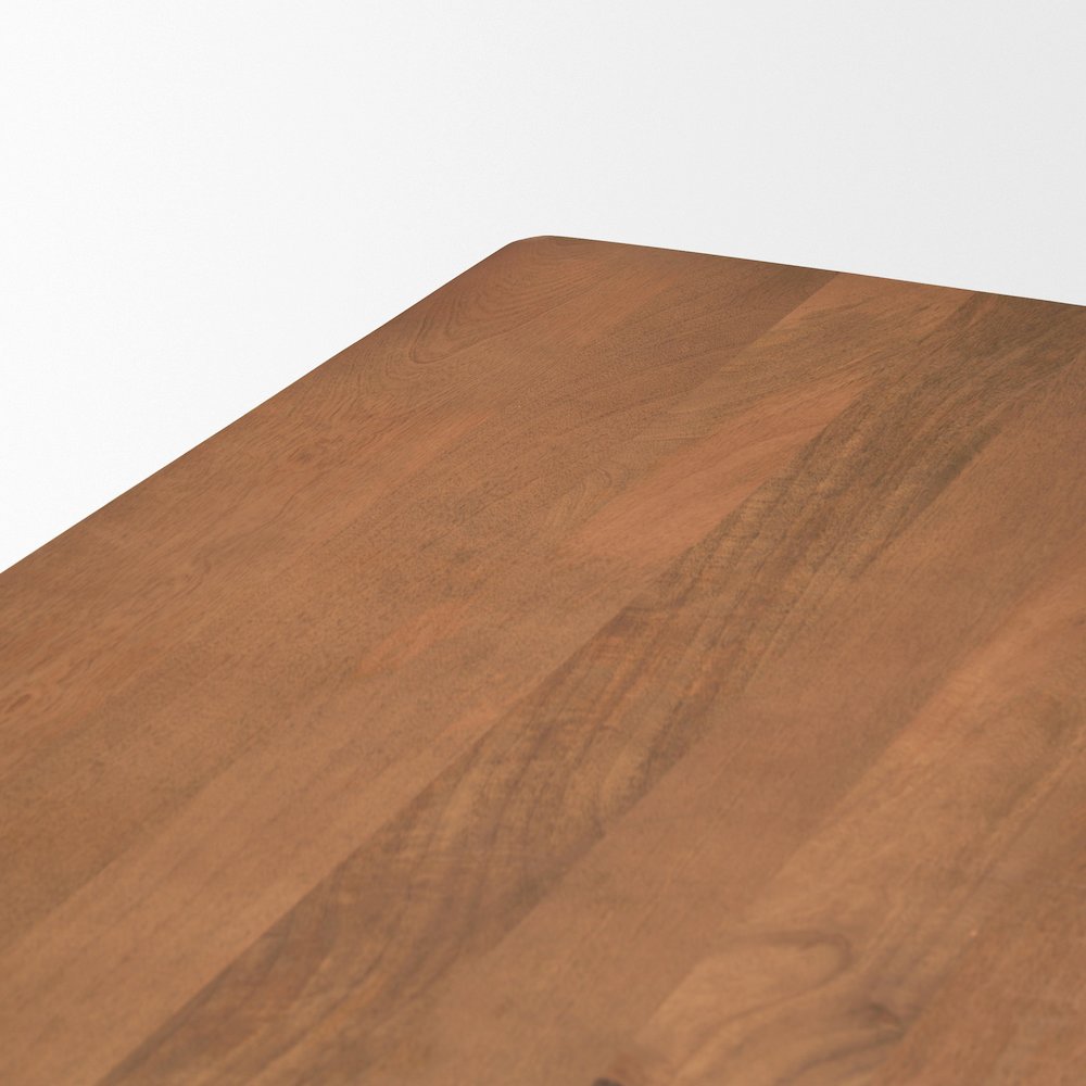 Jonan Brown Solid Mango Wood Rectangular Dining Table. Picture 4